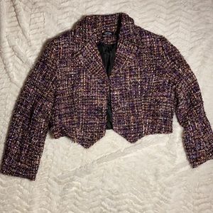 Nasty Gal Cropped Textured Blazer